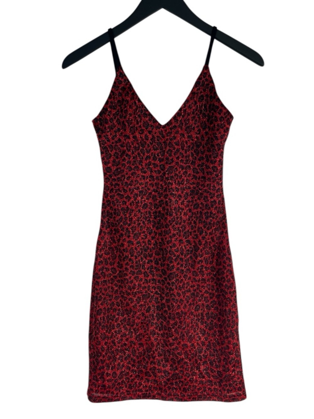 NWT Superdown stassie sheer mini dress in Red Leopard Print Size Medium - Picture 4 of 8